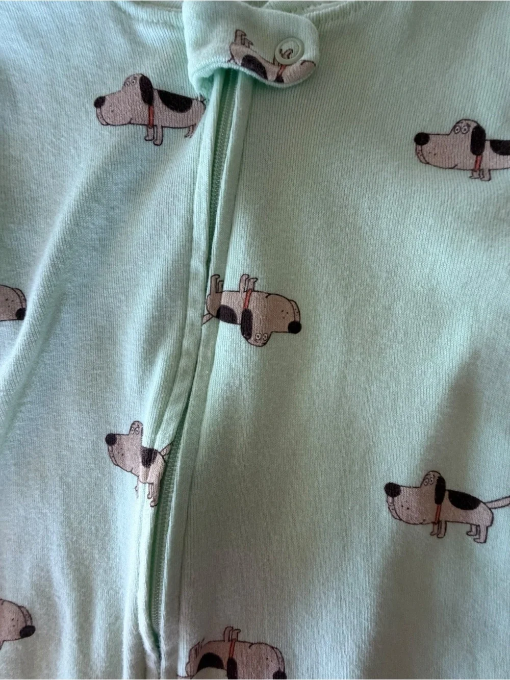 Carter’s 18M Mint Puppy Dog Zip Footless Sleeper Pajamas